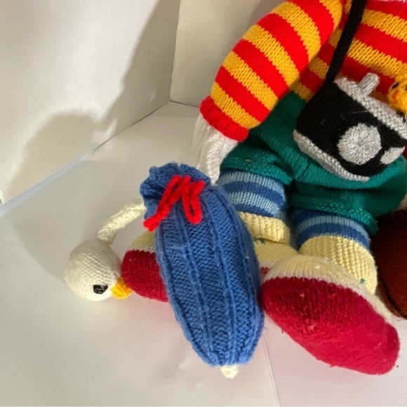 Jean Greenhowe Clown Dolls Knit Stuffed Plush Handmade Large Godfrey Alf - Picture 5 of 14